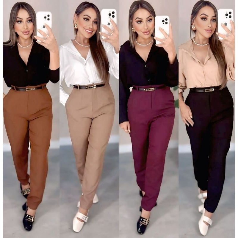 CALÇA ALFAIATARIA ACOMPANHA CINTO