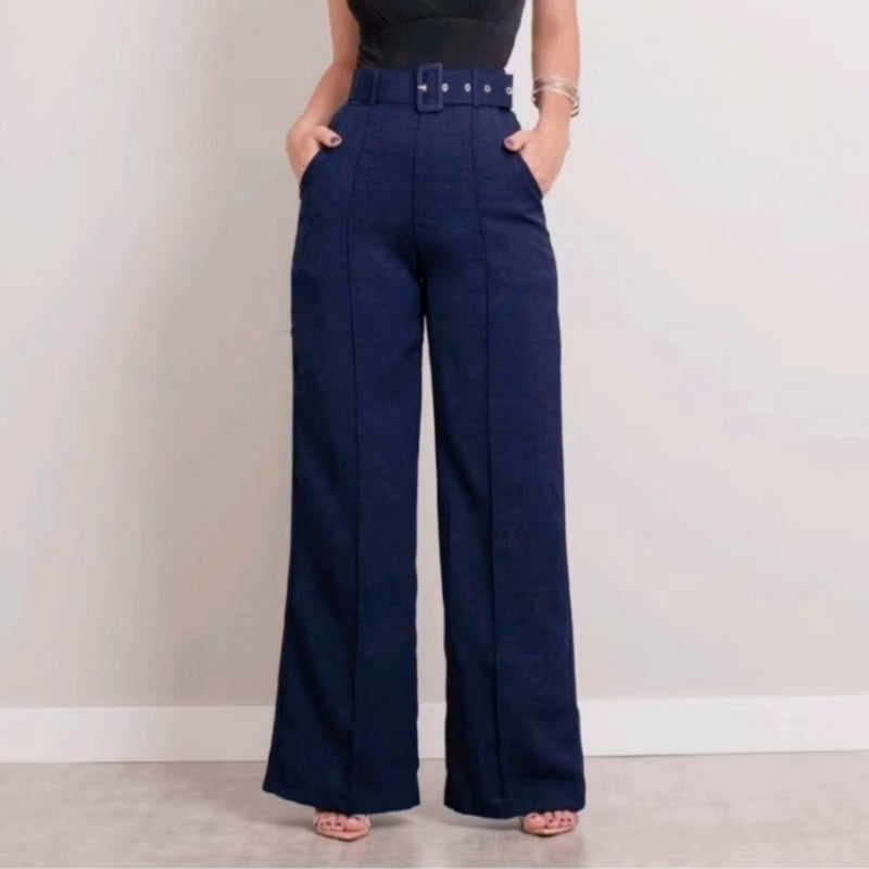 Calça Social Premium Pantalona com cinto