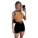 Conjunto short cropped e cinto