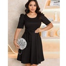 Vestido Rodado Com Amarração Na Cintura