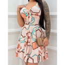 Vestido Estampado Rodado Alcinha com Bojo